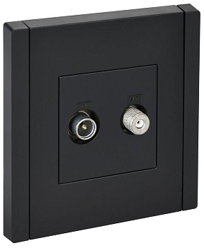 Розетка 2-м TV+SAT FORTE&PIANO FP138 черн. IEK FP-AF20-O-K02