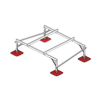 Конструкция опорная для установки оборудования TECHNORAPTOR FOOT 2000х1500 тип 2 KM-TR-F-SSEI-2000-1500-2 КМ TR0042