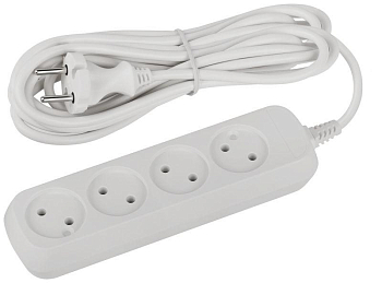 Удлинитель электрический UDL-10-450 Greenline 4 розетки без заземления 5м ПВС 2х0.75кв.мм Эра Б0065063