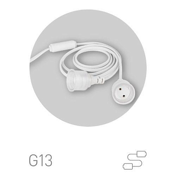 Патрон FITO-Holder G13 IP65 mini для ламп FITO до 600мм 2хG13 с выключателем вилкой 1.5м Эра Б0057744