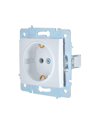 Розетка 1-м СП ASTI 16А IP20 с заземл. термопласт механизм бел. LEZARD 7081-0288-122B
