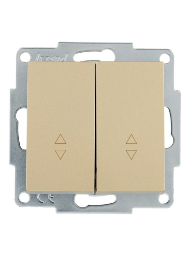 Выключатель проходной двойн. VESNA зол. LEZARD 742-3688-106