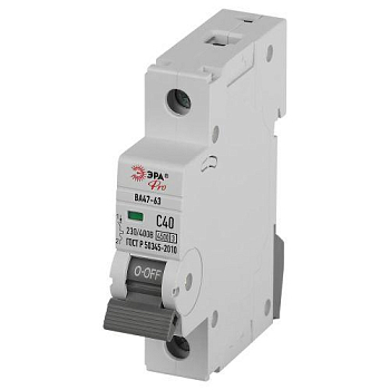 Выключатель автоматический 1п C 40А 4.5кА ВА47-63 PRO ЭРА Б0059411