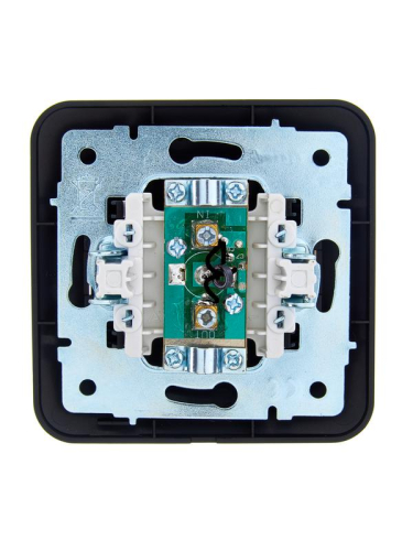 Розетка телевизионная проходная TV СП ASTI IP20 в сборе черн. бархат LEZARD 7081-4242-129