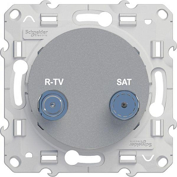 Механизм розетки СП R-TV-SAT Odace оконечная алюм. SchE S53R455