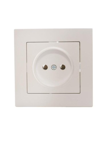 Розетка 1-м СП Vesna без заземл. ПБТ механизм жемчуж./бел. перламутр LEZARD 742-3088-121B