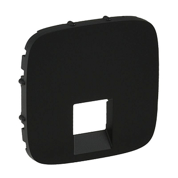 Панель лицевая Valena Allure для 1-м телефонных/информационных розеток антрацит Leg 755418