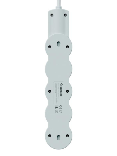 Удлинитель 3х5м с заземл. 10А IP20 USB 2500Вт 220В ПВС 3х1 с выкл. бел. КОСМОС YKsm5m4g-Z-VU10А-W