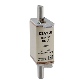 Вставка плавкая ППН 33 20А X3 габарит 00С УХЛ3 КЭАЗ 111363
