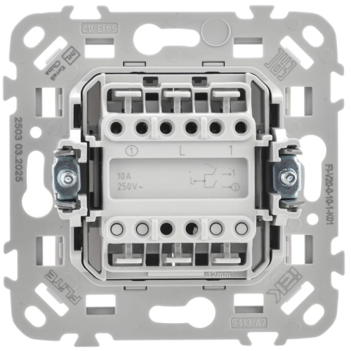 Выключатель 2-кл. СП FLITE ВС12-1-0-ФлБ 10А механизм бел. IEK FI-V20-0-10-1-K01