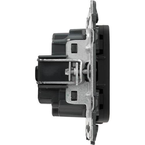 Розетка 1-м СП Valena Allure 16А IP20 250В 2P+E винтов. клеммы с лицев. панелью механизм антрацит Leg 753934