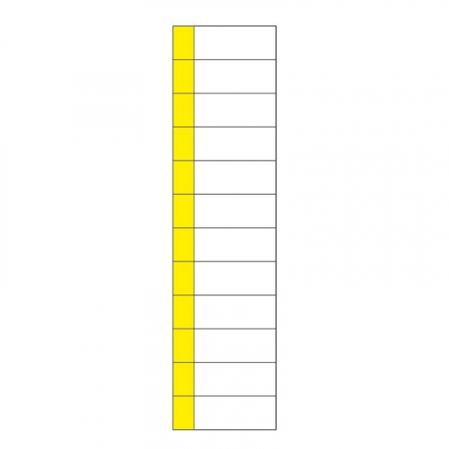 Наклейка маркировочная таблица 12 модулей (50х216мм) Rexant 55-0010