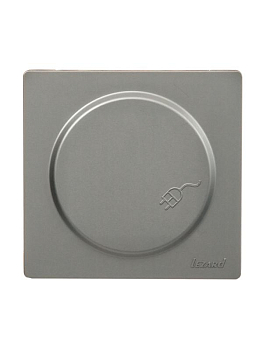 Розетка 1-м ОП LETO с заземл. с крышкой LETO ПБТ платина LEZARD 752-3500-123B