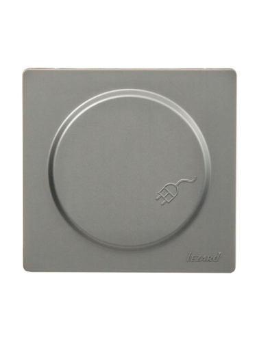 Розетка 1-м ОП LETO с заземл. с крышкой LETO ПБТ платина LEZARD 752-3500-123B