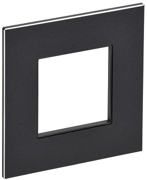 Рамка 1-м SKANDY SK-F31Bl металл черн. IEK SK-M12-M-K02