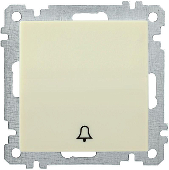 Механизм выключателя 1-кл. СП Bolero 10А IP20 ВС10-1-4-Б кнопочный звонок крем. IEK EVB14-K33-10