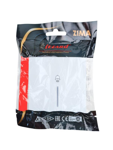 Кнопка звонка с индик. СП ZIMA IP20 безвинт. зажим бел. LEZARD 704-0288-108QC
