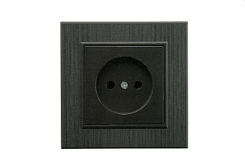 Розетка 1-м Karea LINE STAR без заземл. чер. Makel 86054022