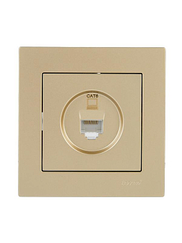 Розетка компьютерная VESNA зол. 140 LEZARD 742-3688-140