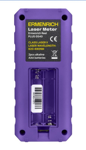 Рулетка лазерная Reel PLUS GS40 фиолет. Ermenrich 86257