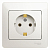 Розетка 1-м СП Glossa 16А IP20 с заземл. в сборе перламутр. SE GSL000642