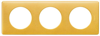 Рамка 3-м Celiane латунь Leg 068793