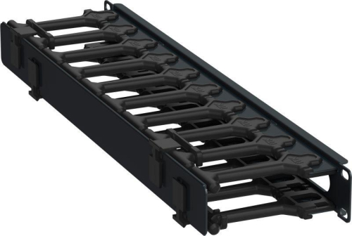 Кабель-органайзер горизонтальный 19дюйм 1U черн. РФ ITK ZP-CC05-01U-H-R