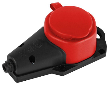 Колодка ЭРА KX-1e-RED-IP44 каучуковая с заземлением 1 розетка 16A IP44 красн. Эра Б0068412