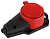 Колодка ЭРА KX-1e-RED-IP44 каучуковая с заземлением 1 розетка 16A IP44 красн. Эра Б0068412