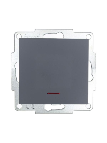 Выключатель 1-кл. СП Vesna с индикацией механизм графит. LEZARD 742-3488-111