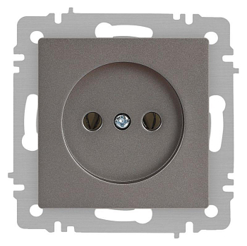 Розетка Accent 6-201-09 2P 16А-250В IP20 СУ титан Intro Б0063673
