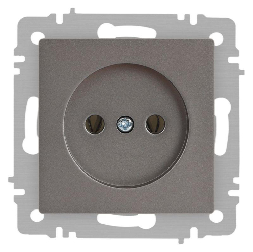 Розетка Accent 6-201-09 2P 16А-250В IP20 СУ титан Intro Б0063673