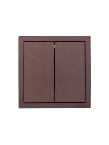 Выключатель 2-кл. СП ZIMA IP20 10А безвинт. зажим шоколад LEZARD 704-7388-101QC