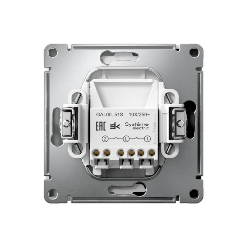 Выключатель 2-кл. ArtGallery 10AX быстрозажим. клем. механизм бел. SE GAL000151S