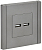 Розетка USB A+A 3.1А FORTE&PIANO FP549 сталь IEK FP-U21-D31-K46