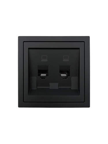 Розетка компьютерная 2-м СП ZIMA IP20 механизм черн. бархат LEZARD 704-4288-141