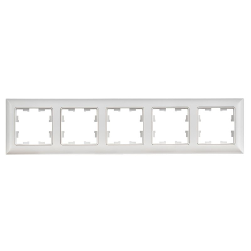 Рамка 5-м BRITE РУ-5-БрАБ арктич. бел./бел. IEK BR-M52-12-K91