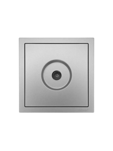 Розетка телевизионная оконечная TV 1вых. СП ZIMA IP20 механизм сер. матов. LEZARD 704-7488-130