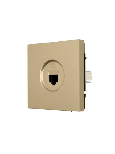 Розетка телефонная СП ZIMA IP20 евро стандарт механизм зол. LEZARD 704-3688-137
