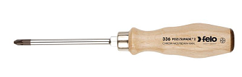 Отвертка с деревянной рукояткой ударная PZ 1х80 FELO 33610290