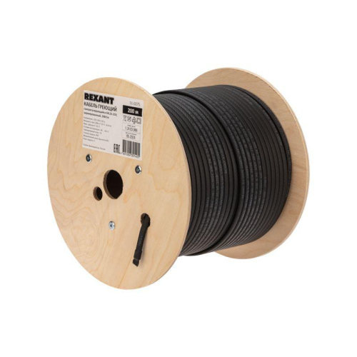 Кабель греющий (нагрев.) саморег. SRL16-2CR экранированный 16Вт/м 0.88кв.мм/105м 200м Rexant 51-0275