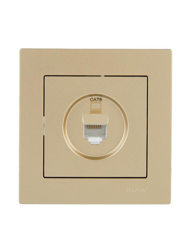 Розетка компьютерная VESNA зол. 140 LEZARD 742-3688-140