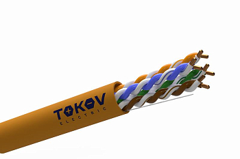 Кабель витая пара U/UTP 4х2х24AWG(0.48мм) кат.5E LSZH Fluke tested (м) TOKOV ELECTRIC TKE-C10-U/UTP-42-5E-305-LSZH