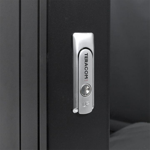 Шкаф настенный 19дюйм TERACOM PRO 12U 600х450мм дверь стеклянная с замком-ручкой черн. EKF TRP-WLL-1264-40B