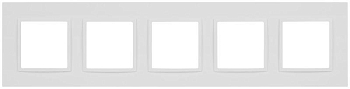 Рамка для розеток и выключателей ЭРА Elegance 14-5015-01М на 5 постов Classic матов. бел. Эра Б0065830