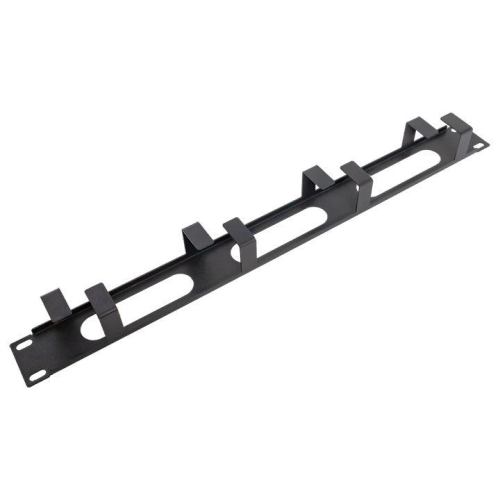 Органайзер кабельный TERACOM 1U 4 кольца с окнами метал. черн. EKF TRC-1CO-4R-M-BK