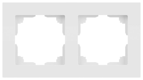 Рамка для розеток и выключателей Accent 6-502-01М на 2 поста СУ бел. матов. Intro Б0063751