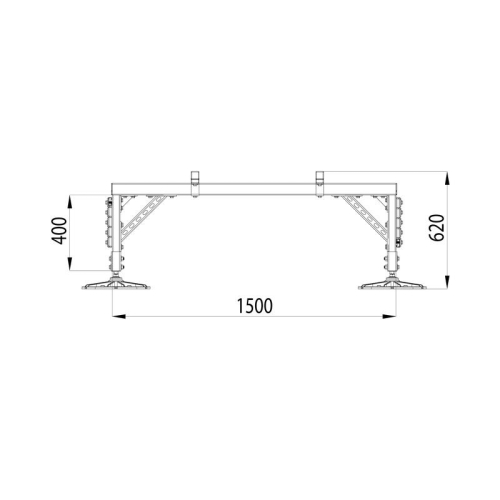 Конструкция опорная для установки оборудования TECHNORAPTOR FOOT 1500х3000 тип 3 KM-TR-F-SSEI-1500-3000-3 КМ TR0033
