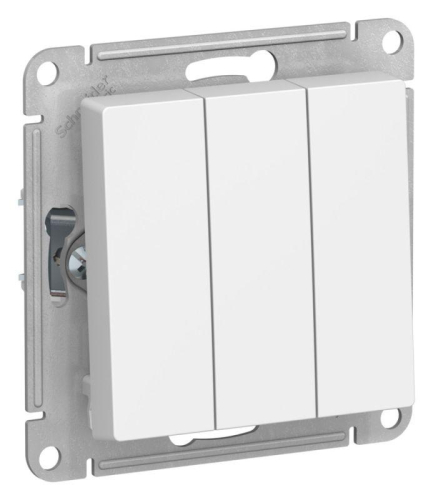 Выключатель 3-кл. AtlasDesign сх.1+1+1 10АХ механизм лотос SE ATN001331