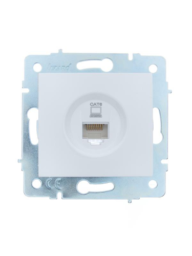 Розетка компьютерная 1-м СП ASTI IP20 RJ45 механизм Cat 6e бел. LEZARD 7081-0288-140
